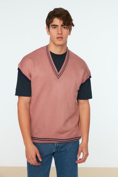Trendyol Collection Sweater Vest - Pink - Oversize - Trendyol