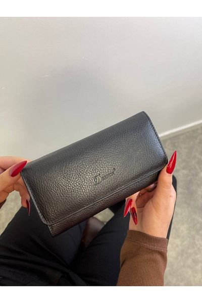 DERKON Genuine Leather Wallet That You Will Be Inspired with Additional Stylish Compartment with Plenty of Eyes