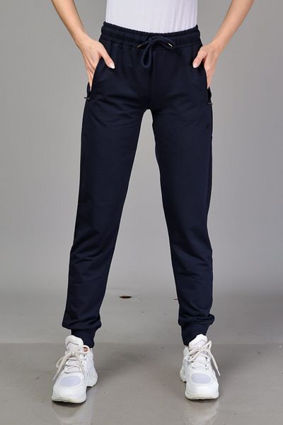 TUSSE Women's Navy Blue Classic Elastic Leg Tracksuit Set