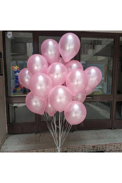 HBK Candy Pink Metallic Balloon 100 Pieces