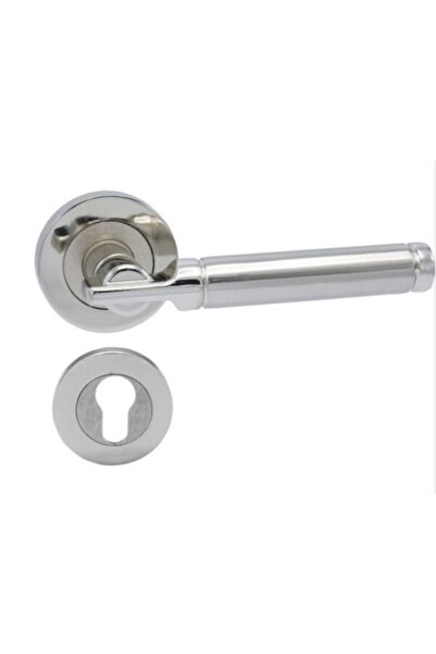 İstanbul E-Hırdavat Rozetli Alüminyum Çelik Kapı Kolu Sağ Açılır Tek Yön