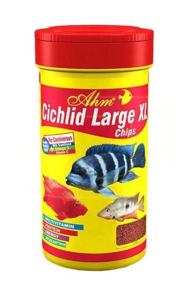 Ahm Large Xl Cichlid Granulat Granül Balık Yemi 1000 Ml
