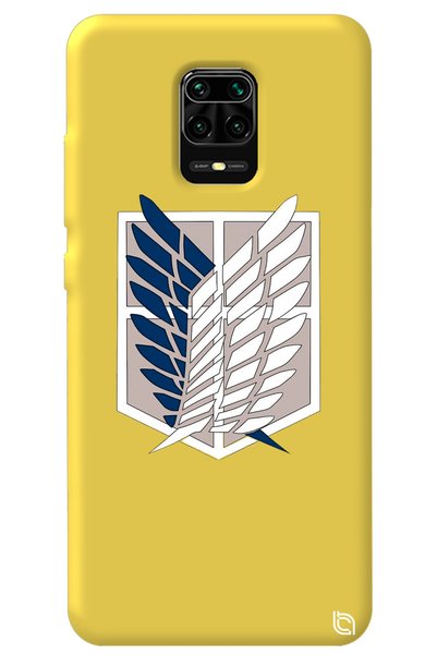 WANNA PROTECT Xiaomi Redmi Note 9S Yellow Premium Velvet Attack on Titan Patt...