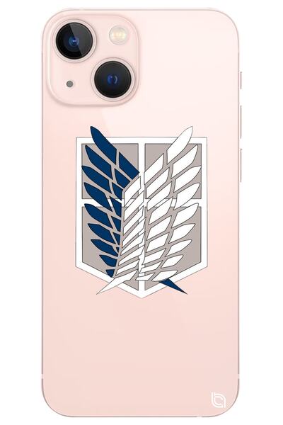 WANNA PROTECT Iphone 13 Attack On Titan Desenli Desenli Şeffaf Silikon Telefo...
