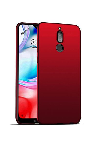 Molly Xiaomi Redmi 8 Uyumlu Bordo Mat Silikon Kılıf