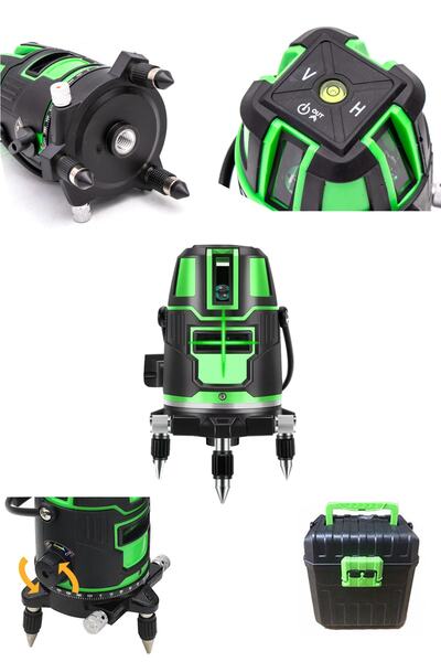 stilmax Germany Tek Akülü Otomatik Hizalamalı 360° Yatay Dikey Yeşil Çizgili Çok Fonksiyonlu Lazermetre