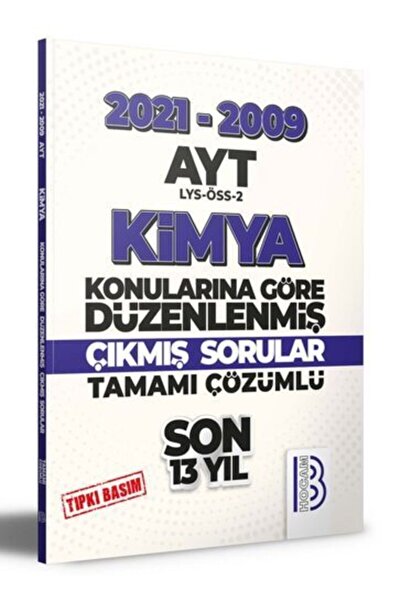 Benim Hocam Yayınları Benim Hocam Ayt Kimya Son 13 Yıl 2009-2021 Tıpkı Basım ...