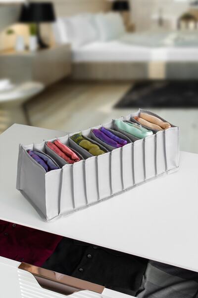 Serstil Organizator antracit pentru sertar cu 11 compartimente - mediu 15 x 43 x 14