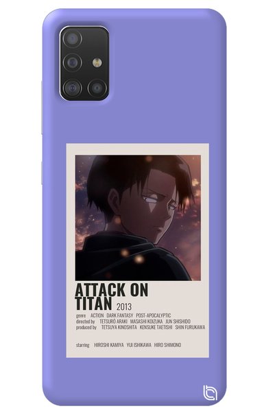 WANNA PROTECT Samsung A71 Lilac Premium Velvet Attack on Titan Levi Patterned...
