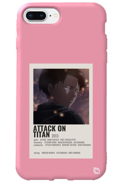 WANNA PROTECT iPhone 8 Plus Pink Premium Velvet Attack on Titan Levi Patterne...
