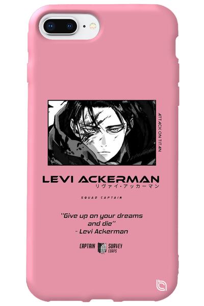 WANNA PROTECT iPhone 7 Plus Pink Premium Velvet Attack on Titan Levi Patterne...