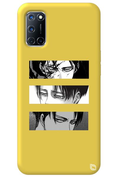 WANNA PROTECT Oppo A72 Yellow Premium Velvet Inside Attack on Titan Patterned...