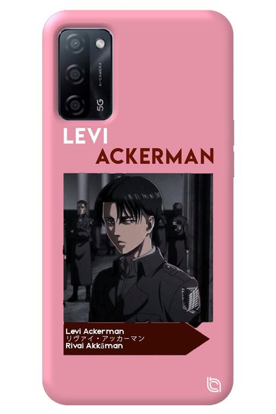 WANNA PROTECT Oppo A52 Pink Premium Velvet Inside Attack on Titan Levi Patter...