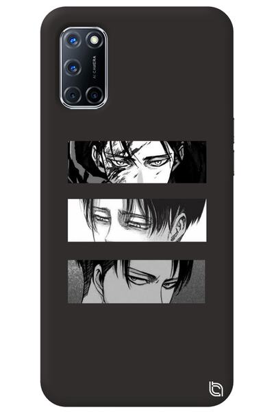 WANNA PROTECT Oppo A72 Black Premium Velvet Inside Attack on Titan Patterned ...
