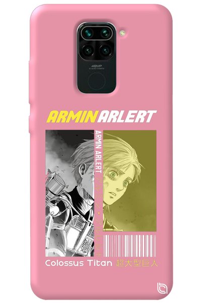 WANNA PROTECT Xiaomi Redmi Note 9 Pink Premium Velvet Inside Attack on Titan ...