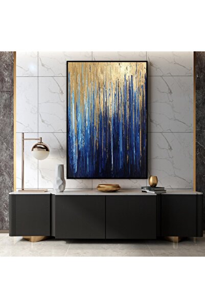 Markazip Siyah Metal Çerçeveli Kanvas Tablo 70x100cm Lk475-s