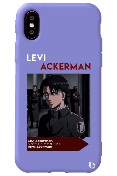 WANNA PROTECT iPhone XS Lilac Compatible Premium Velvet Attack on Titan Levi ...