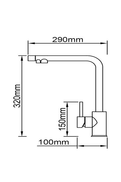 Crauf Attıvo Steel Inox 4065 Kitchen Faucet with Purification Outlet