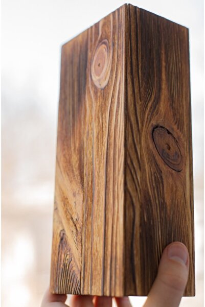 hü ma tasarım ve aksesuar Hüma Tasarım Yansıtma Tasarımlı Çift Yönlü Ahşap Salon Duvar Aplik Avize