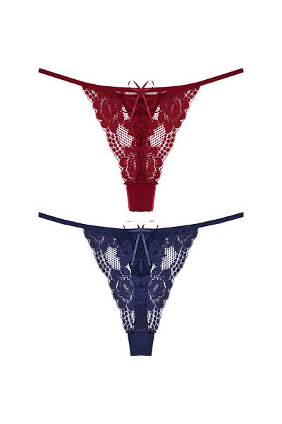 Zena 2-Piece Lace Thong Women's Panties