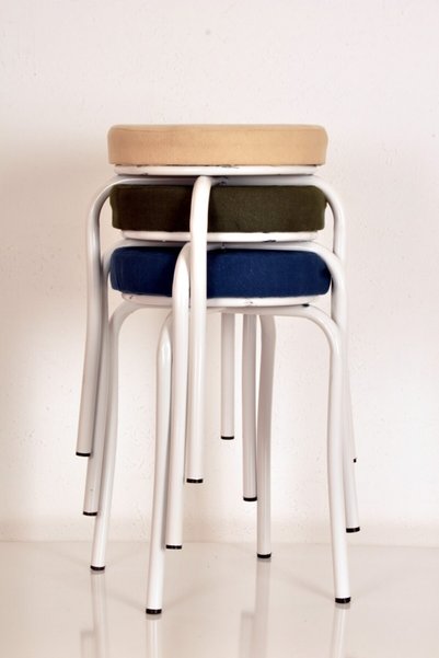 yılmaz masacılık 3 Piece Thai Feather Colorful White Profile Stool Octopus St...