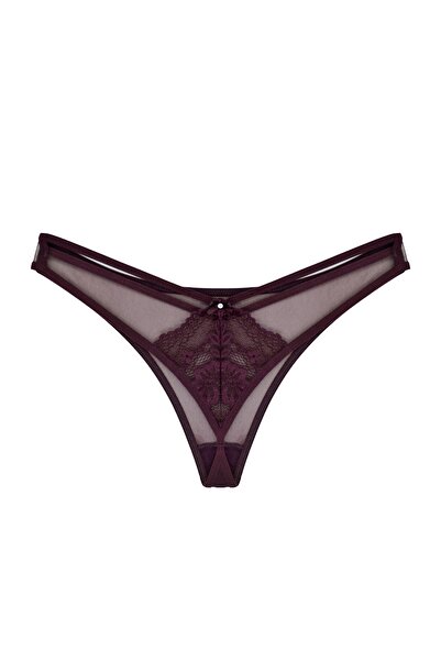 Zena 2'li Arkası Tül Önü Ip Dantel Kadın Külot