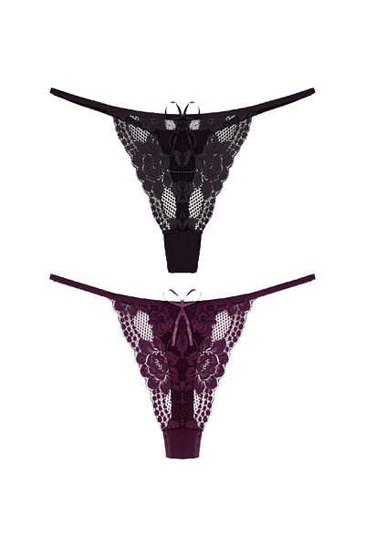Zena 2-Piece Lace Thong Women's Panties