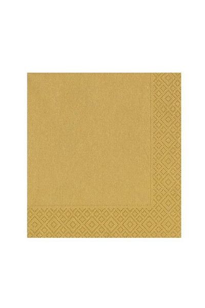 Roll-Up منديل ذهبي 33x33 سم - 20 قطعة