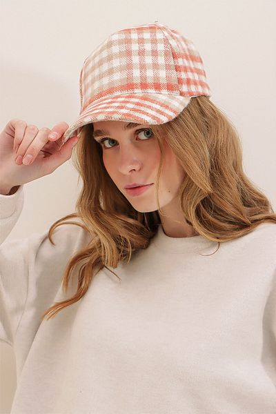 Trend Alaçatı Stili Cap - Orange - Casual