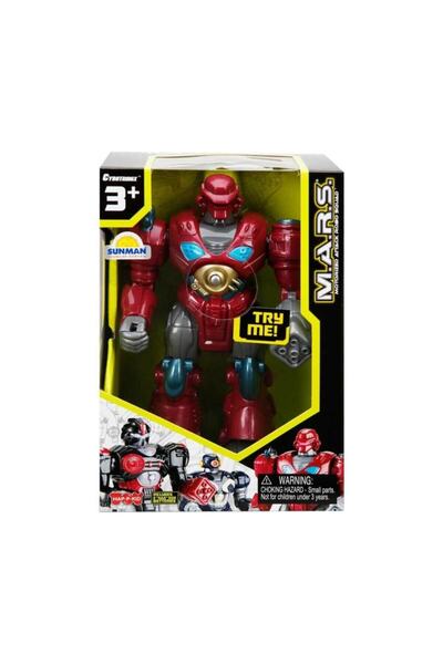 Sunman Happy Kid M.A.R.S. Işıklı Yürüyen Robot 57674 Kırmızı
