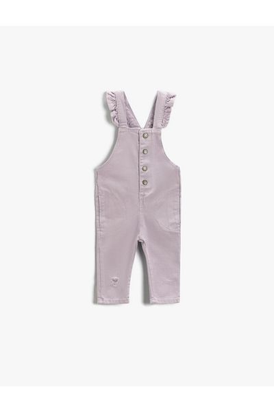Koton Salopet Denim-Overall aus geknöpfter Baumwolle