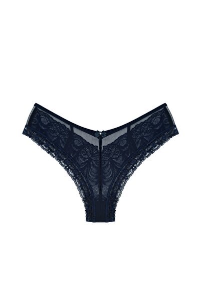 Zena 3-Piece Lace Women's Panties with Tulle on the Front and Rope Detail on the Back