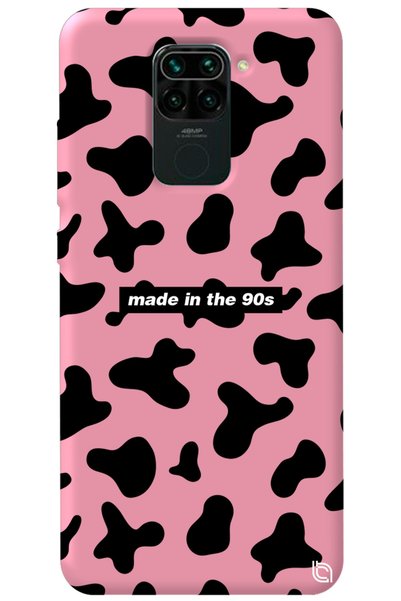 WANNA PROTECT Xiaomi Redmi Note 9 Pink Color Premium Velvet Inside 90S Patter...