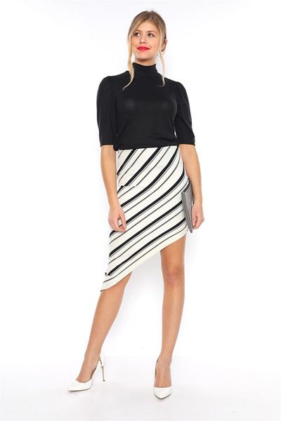 AQE FASHION Γυναικεία ζιβάγκο μπλούζα μαύρη