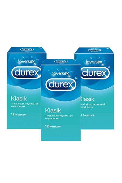 Durex Prezervatif Klasik 12 Li Paket 3 Lü Set