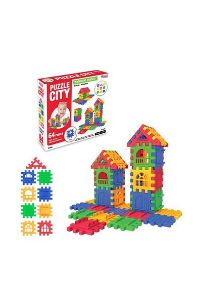DEDE Toy Puzzle City Le Go 64 Pieces 03702