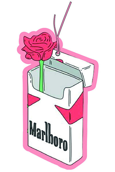 MAD Accessories Gül-cartoon Tasarımlı Parfüm Esanslı Baskılı Ipli Dekoratif Asma Ayna Oto A