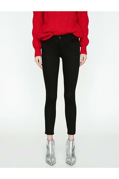 Trn JNS Pantaloni Tess Gold Black Jeans Denim (SKYBLACK)