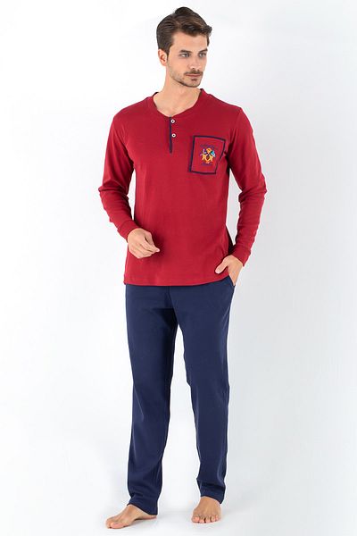 Miorre Pajama Set - Burgundy - Plain