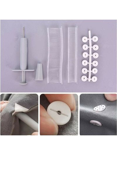 QNİAY Σετ Παπλωματοθήκη και θήκη σεντονιών Fixer Button Set Παπλωματοθήκη Κλιπ