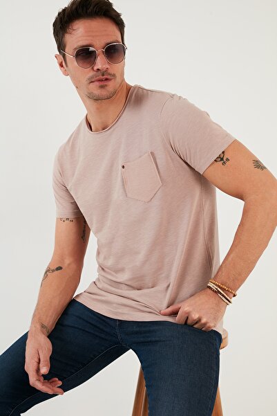 Buratti 100% βαμβακερό ανδρικό μπλουζάκι με τσέπη με λαιμόκοψη 5902000