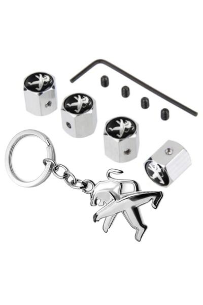 GARDENAUTO Κάλυμμα βαλβίδας Peugeot 107 με χρωμιωμένο μοντέλο και μπρελόκ