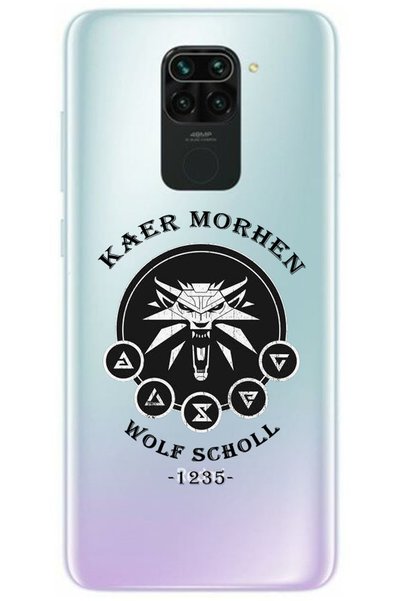 WANNA PROTECT Xiaomi Redmi Note 9 the Witcher Patterned Patterned Transparent...