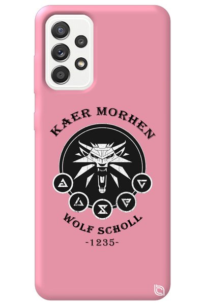 WANNA PROTECT Samsung Galaxy A72 Pink Color Premium Velvet Inside the Witcher...