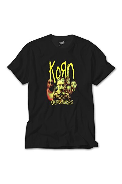 Z zepplin تي شيرت Korn Untouchables أسود