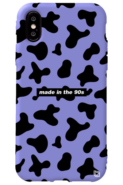 WANNA PROTECT iPhone XS Compatible Lilac Colored Premium Velvet Inside 90S Pa...