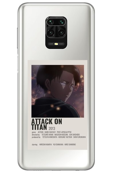 WANNA PROTECT حافظة هاتف Xiaomi Redmi Note 9 Pro Attack On Titan Levi من السي...