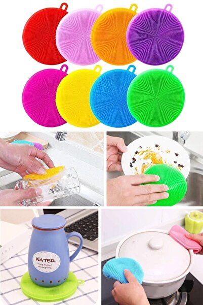 Jetcom Silicone Dishwashing Brush Non-Spill Silicone Brush (2 Pieces)