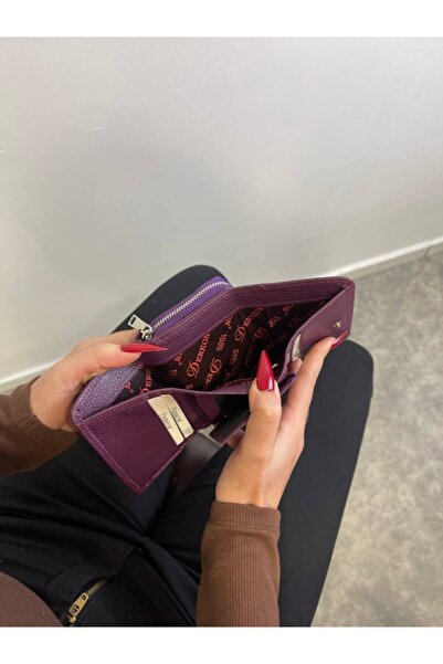 DERKON Small Convenient Genuine Leather Women's Wallet That Can Fit Every Bag