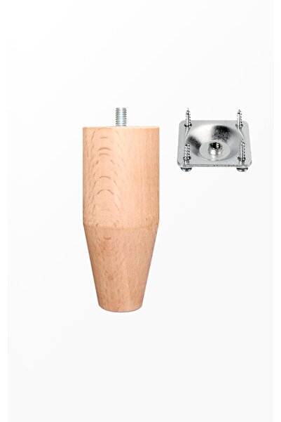 turanahşap Ham Ahşap Mobilya Ayağı / Uzunluk:14 Cm / Çap :5.5 Cm / Montaj Apa...